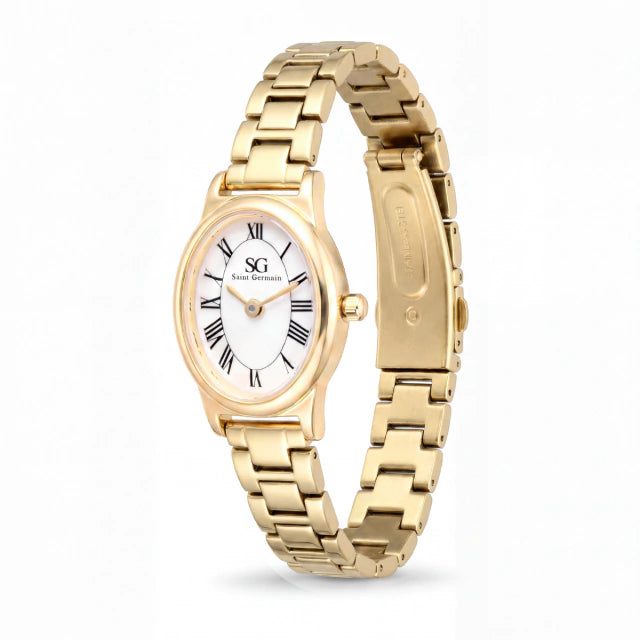 Relógio Feminino Fino Oval Bellevie Dourado