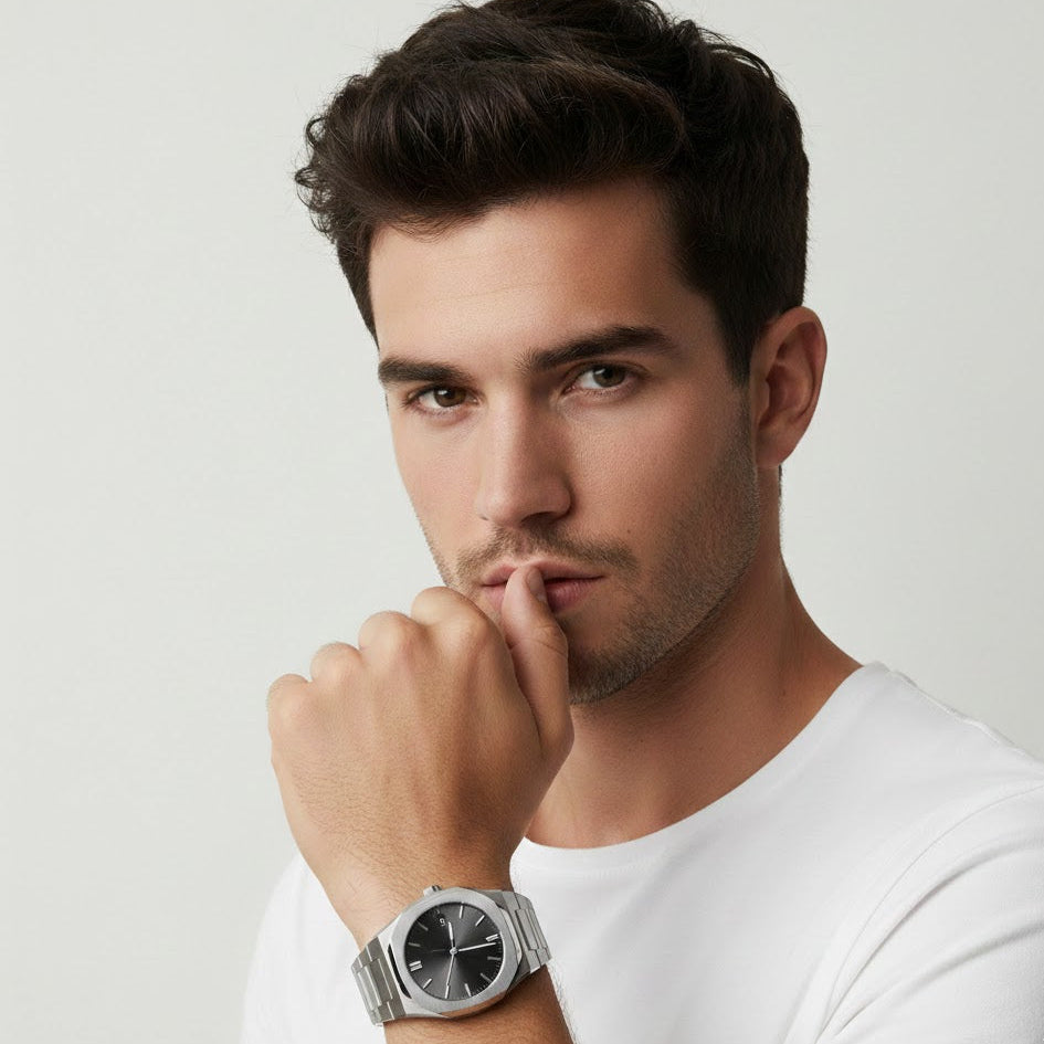 Relógio Masculino Automático Ultra Dial Fundo Preto